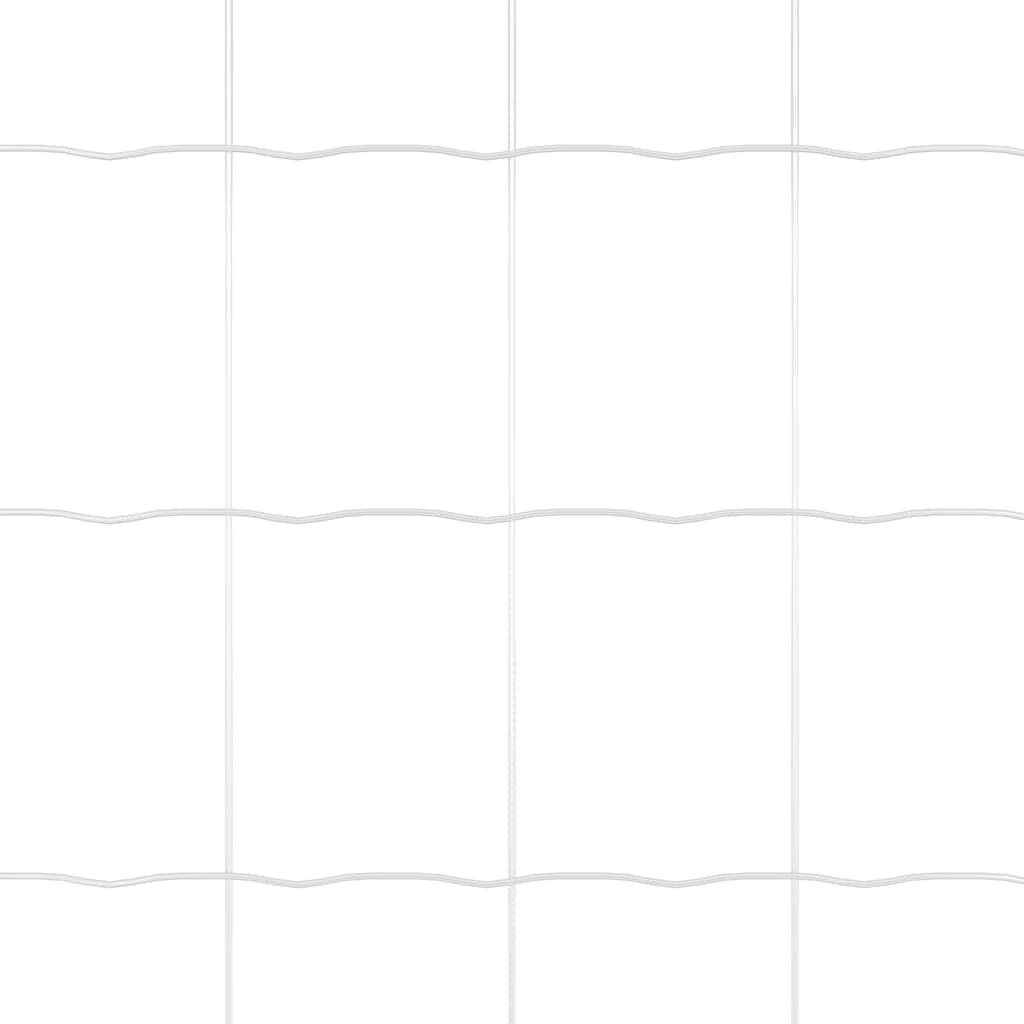 vidaXL Zaun mit Pfosten Silber 0,6 x 50 m Stahl