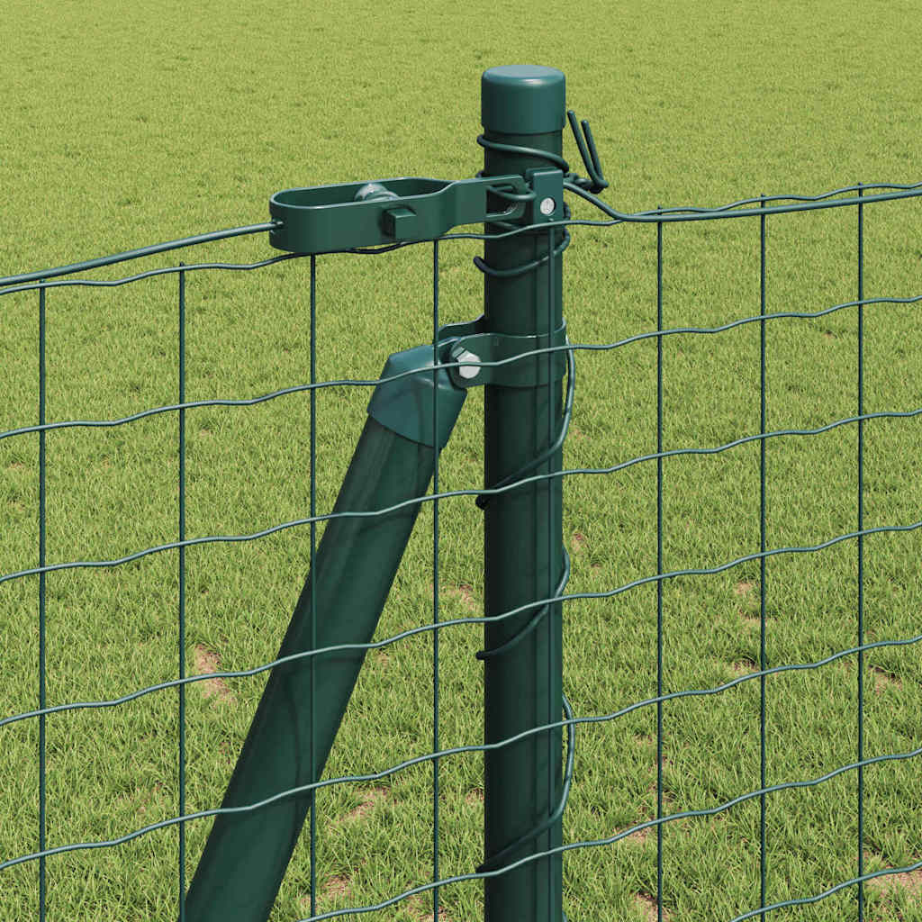 vidaXL Zaun mit Pfosten Grün 1,2 x 10 m Stahl
