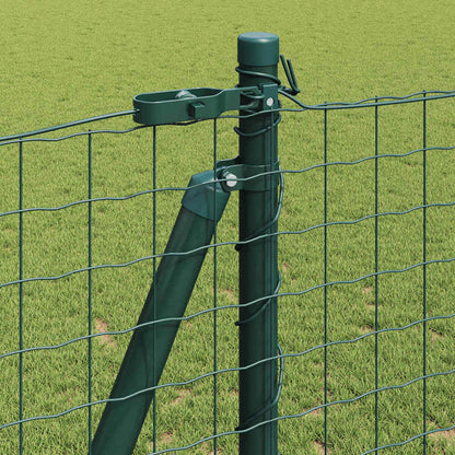 vidaXL Zaun mit Pfosten Grün 1,2 x 10 m Stahl