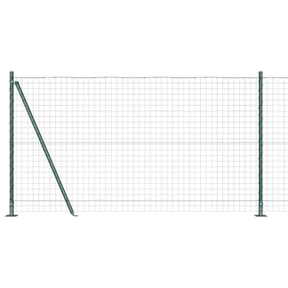 vidaXL Zaun mit Pfosten Grün 1,2 x 10 m Stahl