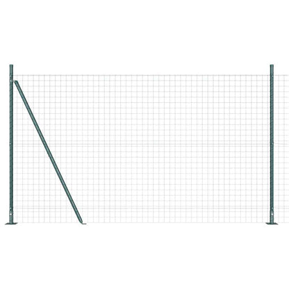 vidaXL Zaun mit Pfosten Grün 1,4 x 10 m Stahl und PVC