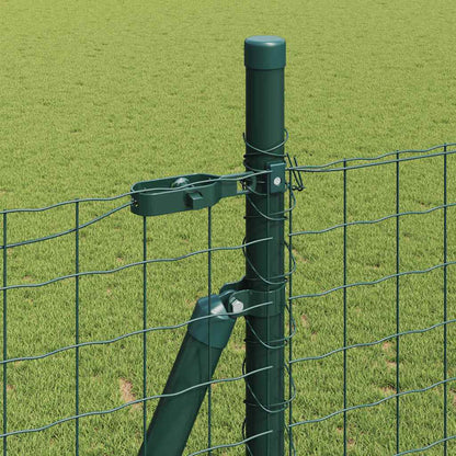 vidaXL Zaun mit Pfosten Grün 1,6 x 10 m Stahl