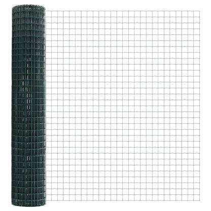 vidaXL Zaun mit Pfosten Grün 1,6 x 10 m Stahl