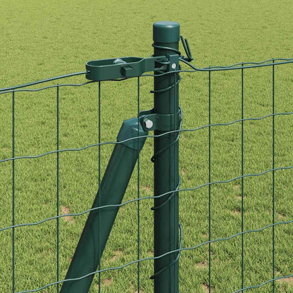 vidaXL Zaun mit Pfosten Grün 1,2 x 10 m Stahl und PVC