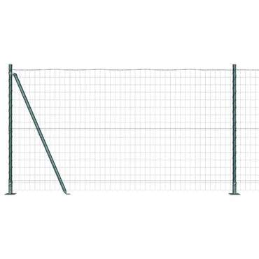 vidaXL Zaun mit Pfosten Grün 1,2 x 10 m Stahl und PVC