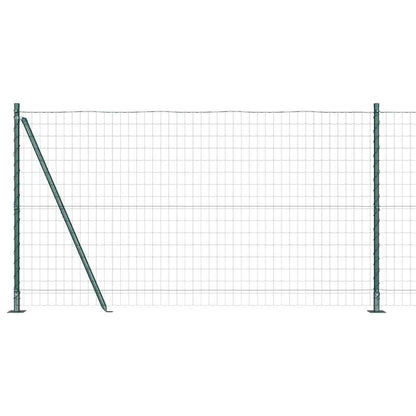 vidaXL Zaun mit Pfosten Grün 1,2 x 10 m Stahl und PVC