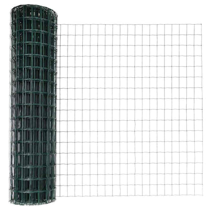vidaXL Zaun mit Pfosten Grün 1,2 x 10 m Stahl und PVC
