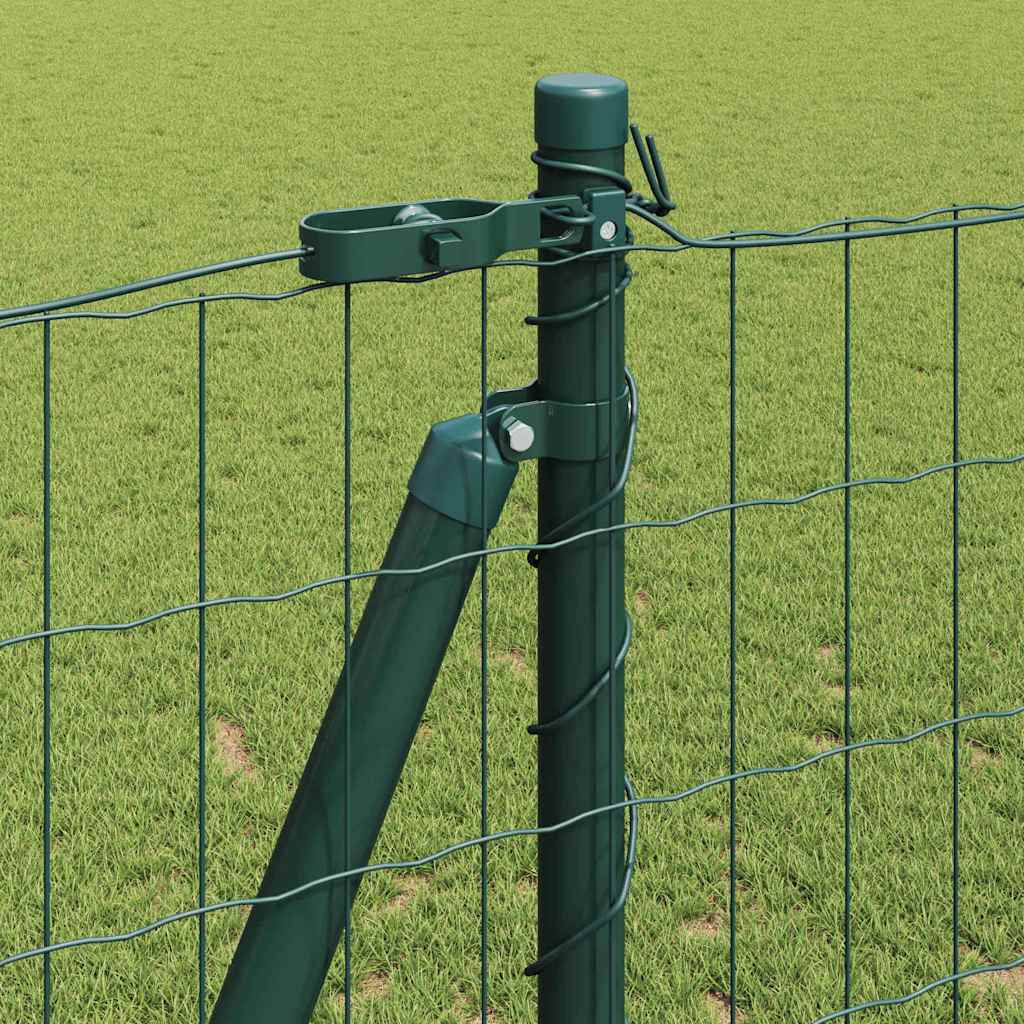 vidaXL Zaun mit Pfosten Grün 1,2 x 10 m Stahl und PVC