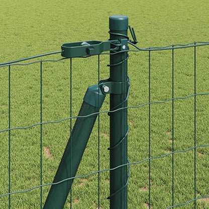 vidaXL Zaun mit Pfosten Grün 1,2 x 10 m Stahl und PVC
