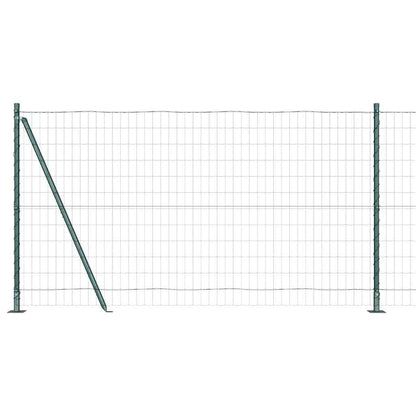 vidaXL Zaun mit Pfosten Grün 1,2 x 10 m Stahl und PVC