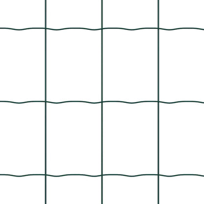 Zaun mit Pfosten Grün 0,6 x 10 m Stahl und PVC