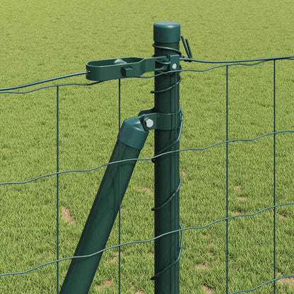 vidaXL Zaun mit Pfosten Grün 1,2 x 10 m Stahl und PVC