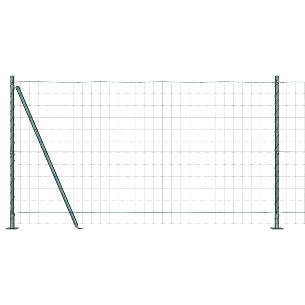 vidaXL Zaun mit Pfosten Grün 1,2 x 10 m Stahl und PVC