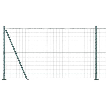 vidaXL Zaun mit Pfosten Grün 1,2 x 10 m Stahl und PVC