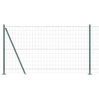 vidaXL Zaun mit Pfosten Grün 1,2 x 10 m Stahl und PVC