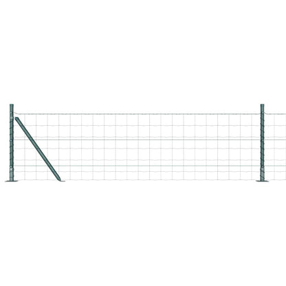 vidaXL Zaun mit Pfosten Grün 0,6 x 10 m Stahl und PVC