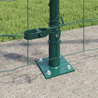 vidaXL Zaun mit Pfosten Grün 1,2 x 10 m Stahl
