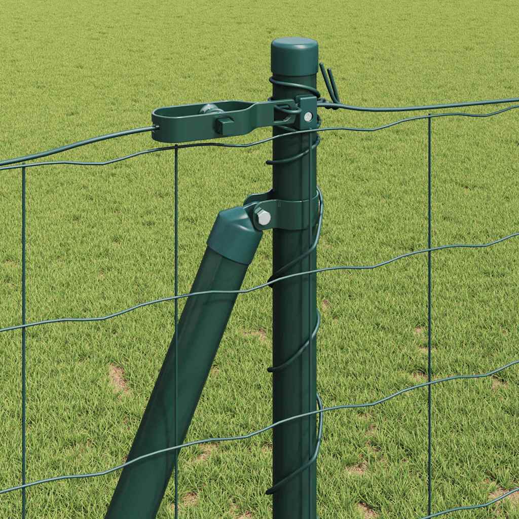 vidaXL Zaun mit Pfosten Grün 1,2 x 10 m Stahl