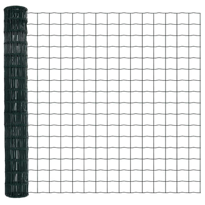 vidaXL Zaun mit Pfosten Grün 1,5 x 10 m Stahl