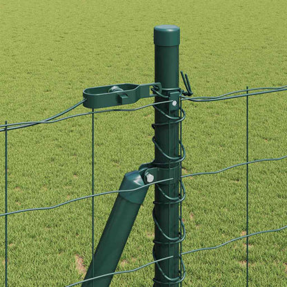 Zaun mit Pfosten Grün 1,6 x 10 m Stahl und PVC