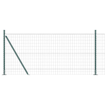 vidaXL Zaun mit Pfosten Grün 1 x 25 m Stahl und PVC