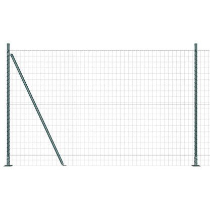 vidaXL Zaun mit Pfosten Grün 1,2 x 25 m Stahl und PVC