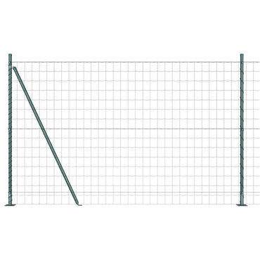 vidaXL Zaun mit Pfosten Grün 1,2 x 25 m Stahl und PVC