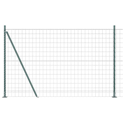 vidaXL Zaun mit Pfosten Grün 1,2 x 25 m Stahl und PVC