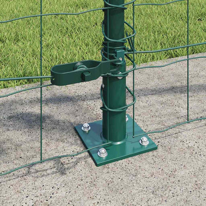 vidaXL Zaun mit Pfosten Grün 1 x 25 m Stahl