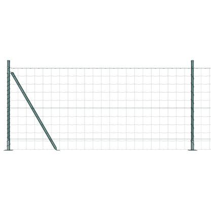 vidaXL Zaun mit Pfosten Grün 1 x 25 m Stahl
