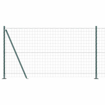 Zaun mit Pfosten Grün 1,2 x 10 m Stahl