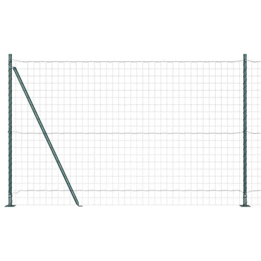 vidaXL Zaun mit Pfosten Grün 1,4 x 10 m Stahl und PVC