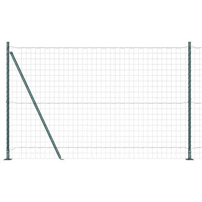 vidaXL Zaun mit Pfosten Grün 1,6 x 10 m Stahl und PVC