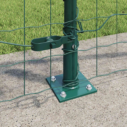 vidaXL Zaun mit Pfosten Grün 0,8 x 25 m Stahl