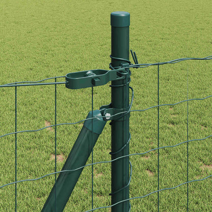 vidaXL Zaun mit Pfosten Grün 0,8 x 25 m Stahl