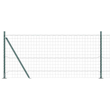 vidaXL Zaun mit Pfosten Grün 0,8 x 25 m Stahl