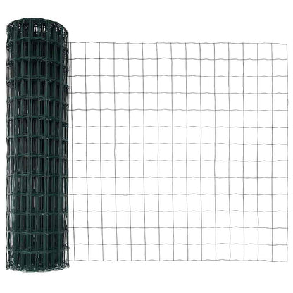 vidaXL Zaun mit Pfosten Grün 0,8 x 25 m Stahl