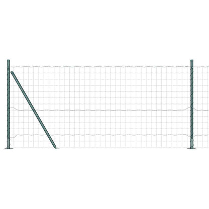 vidaXL Zaun mit Pfosten Grün 1 x 25 m Stahl