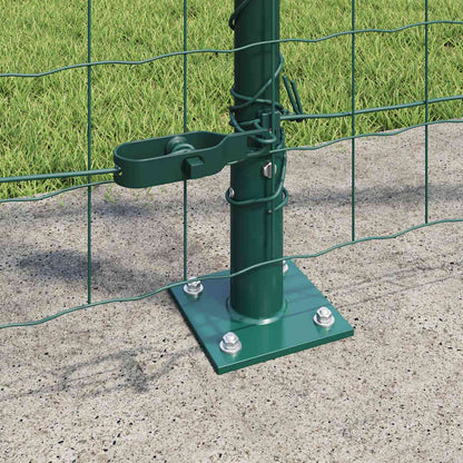 vidaXL Zaun mit Pfosten Grün 1,2 x 25 m Stahl