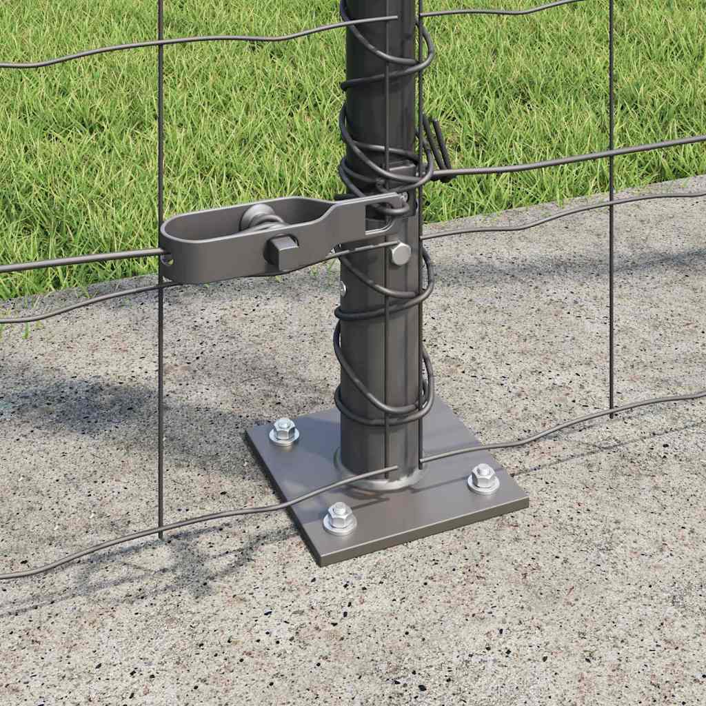 vidaXL Zaun mit Pfosten Grau 1,5 x 10 m Stahl