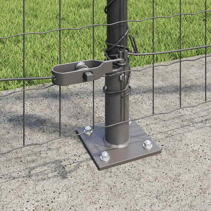 vidaXL Zaun mit Pfosten Grau 1,2 x 25 m Stahl und PVC