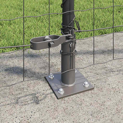 vidaXL Zaun mit Pfosten Grau 1,2 x 25 m Stahl