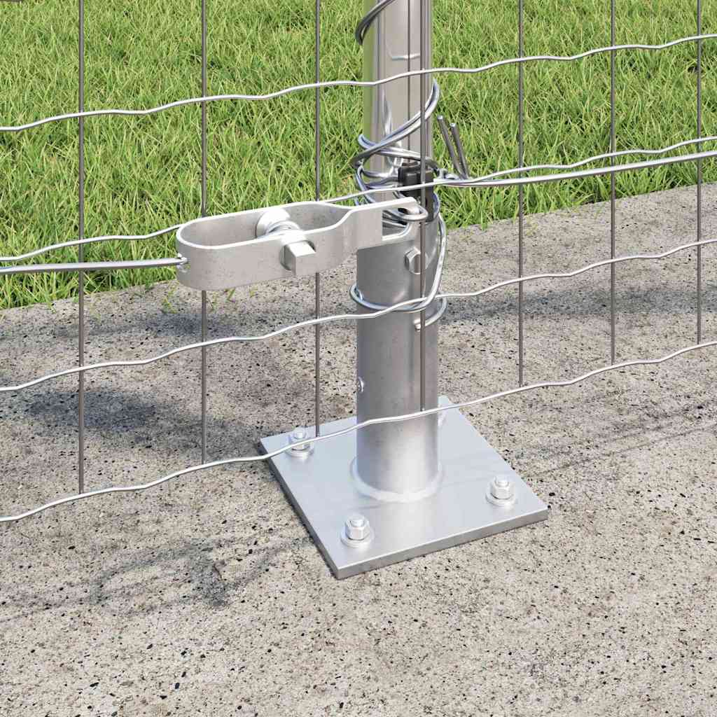 vidaXL Zaun mit Pfosten Silber 1,2 x 10 m Stahl