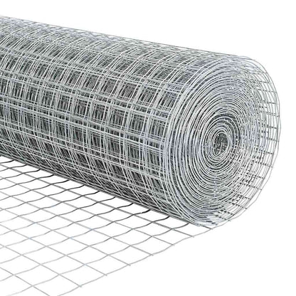 vidaXL Zaun mit Pfosten Silber 1,4 x 10 m Stahl