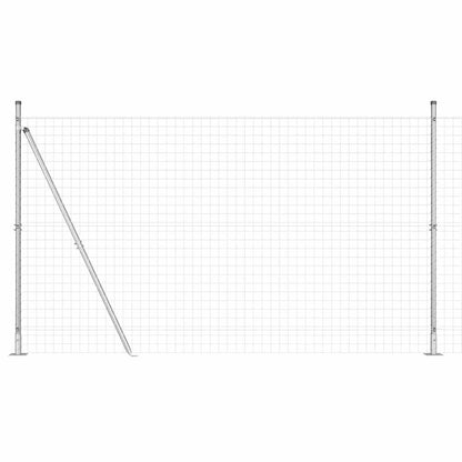 vidaXL Zaun mit Pfosten Silber 1,4 x 10 m Stahl