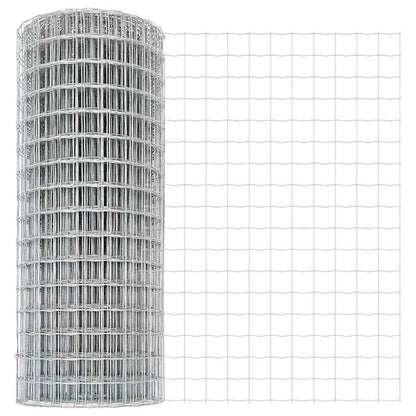 vidaXL Zaun mit Pfosten Silber 1,4 x 10 m Stahl