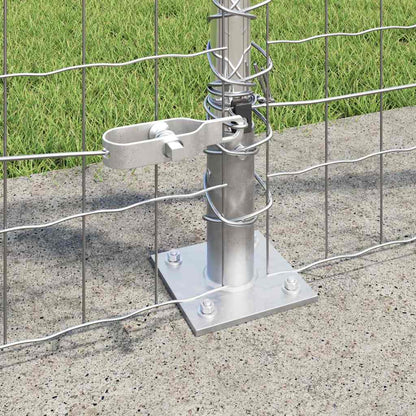 vidaXL Zaun mit Pfosten Silber 0,8 x 10 m Stahl