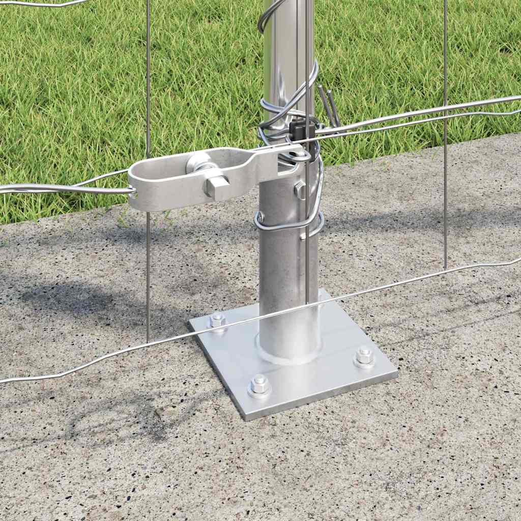 vidaXL Zaun mit Pfosten Silber 1,2 x 10 m Stahl