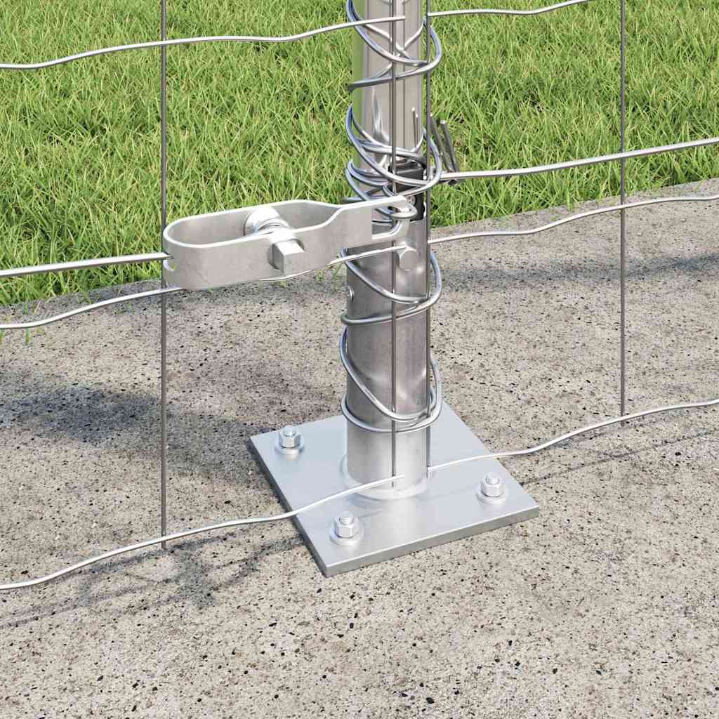 vidaXL Zaun mit Pfosten Silber 1,6 x 10 m Stahl