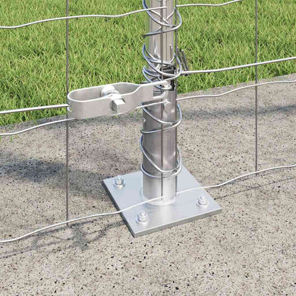 vidaXL Zaun mit Pfosten Silber 1,6 x 10 m Stahl